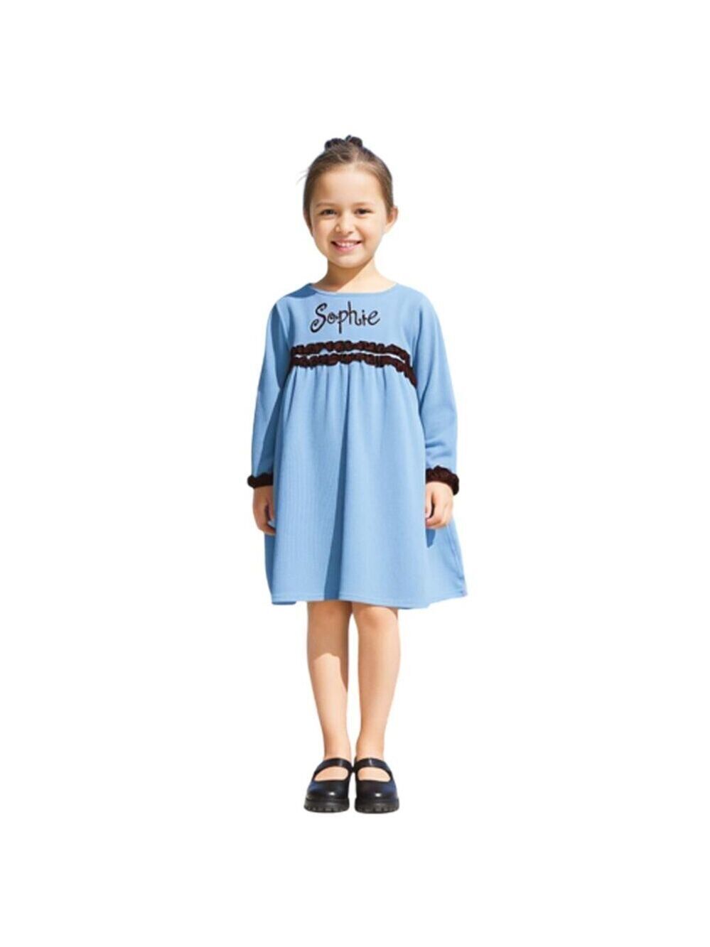 Smockadot Blue Sophie Monogram dress Size 4T